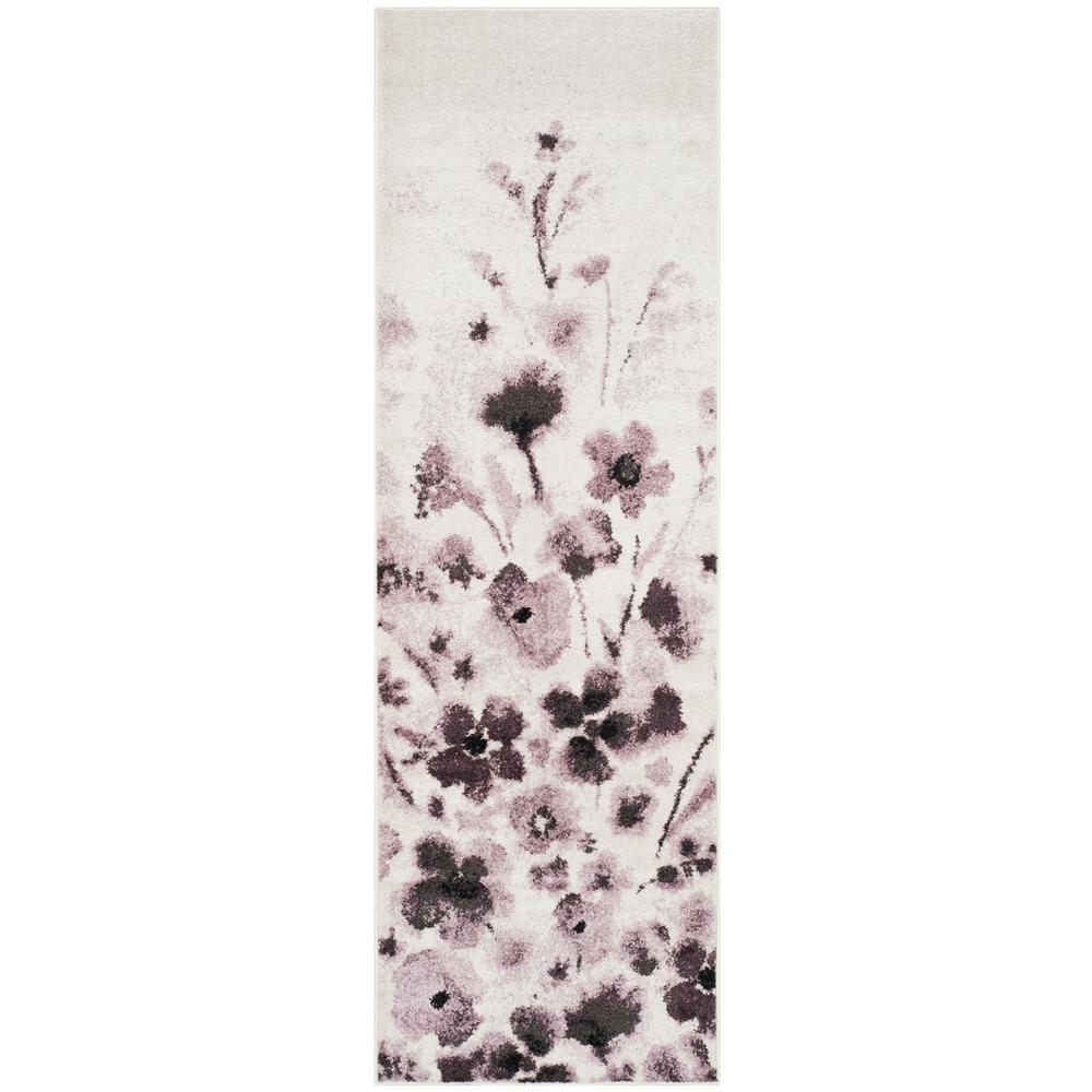 Adirondack, IVORY / PURPLE, 2'-6" X 8', Area Rug, ADR127L-28. Picture 1