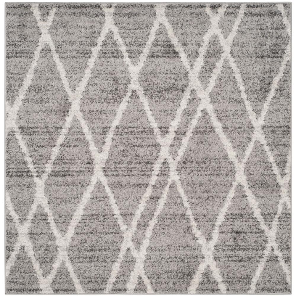 Adirondack, IVORY / SILVER, 8' X 8' Square, Area Rug, ADR128B-8SQ. Picture 1