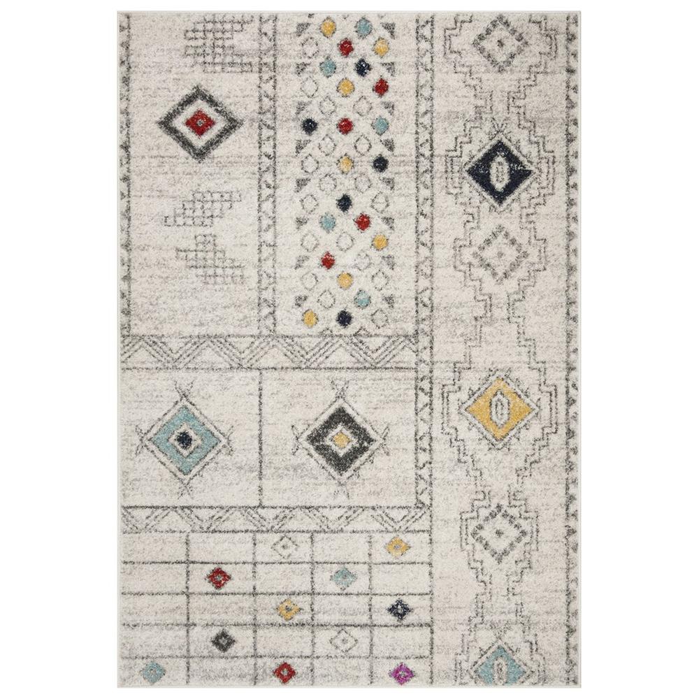 ADIRONDACK, LIGHT GREY / AQUA, 6' X 9', Area Rug. Picture 1