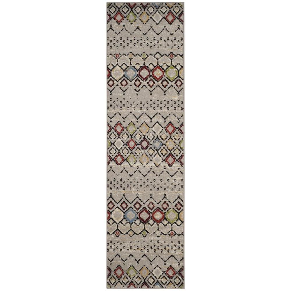 AMSTERDAM, LIGHT GREY / MULTI, 2'-3" X 14', Area Rug. Picture 1