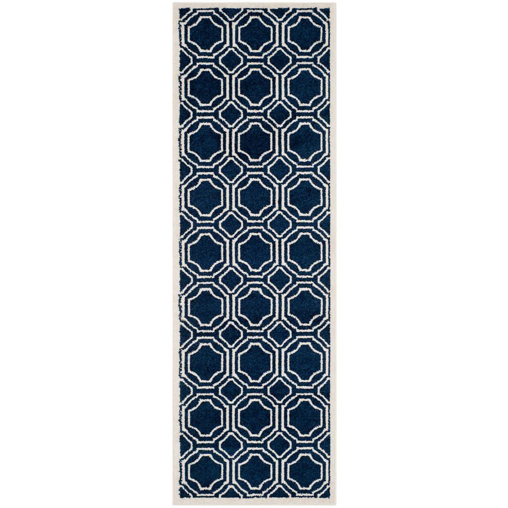 AMHERST, NAVY / IVORY, 2'-3" X 9', Area Rug, AMT411P-29. Picture 1