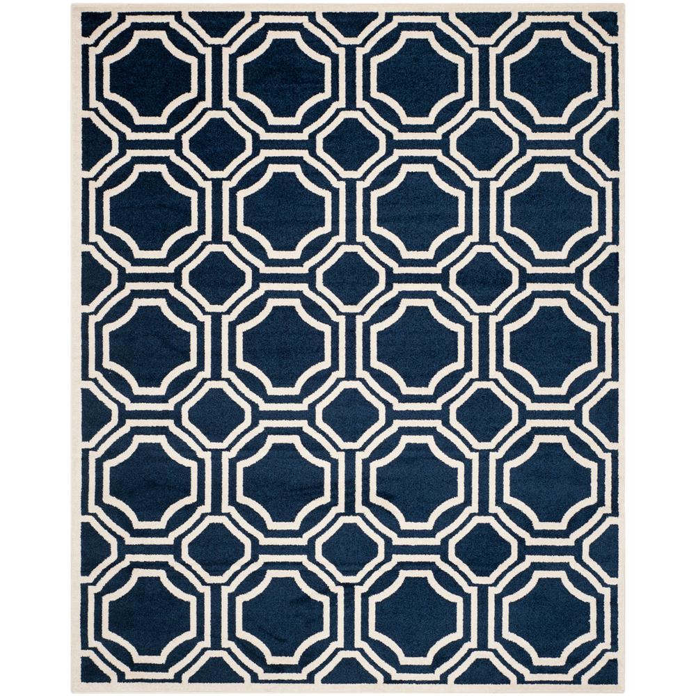 AMHERST, NAVY / IVORY, 9' X 12', Area Rug, AMT411P-9. Picture 1