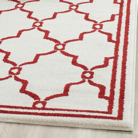 AMHERST, IVORY / RED, 9' X 12', Area Rug. Picture 2