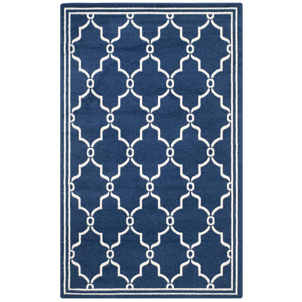 AMHERST, NAVY / BEIGE, 5'-3" X 8', Area Rug, AMT414P-5. Picture 1