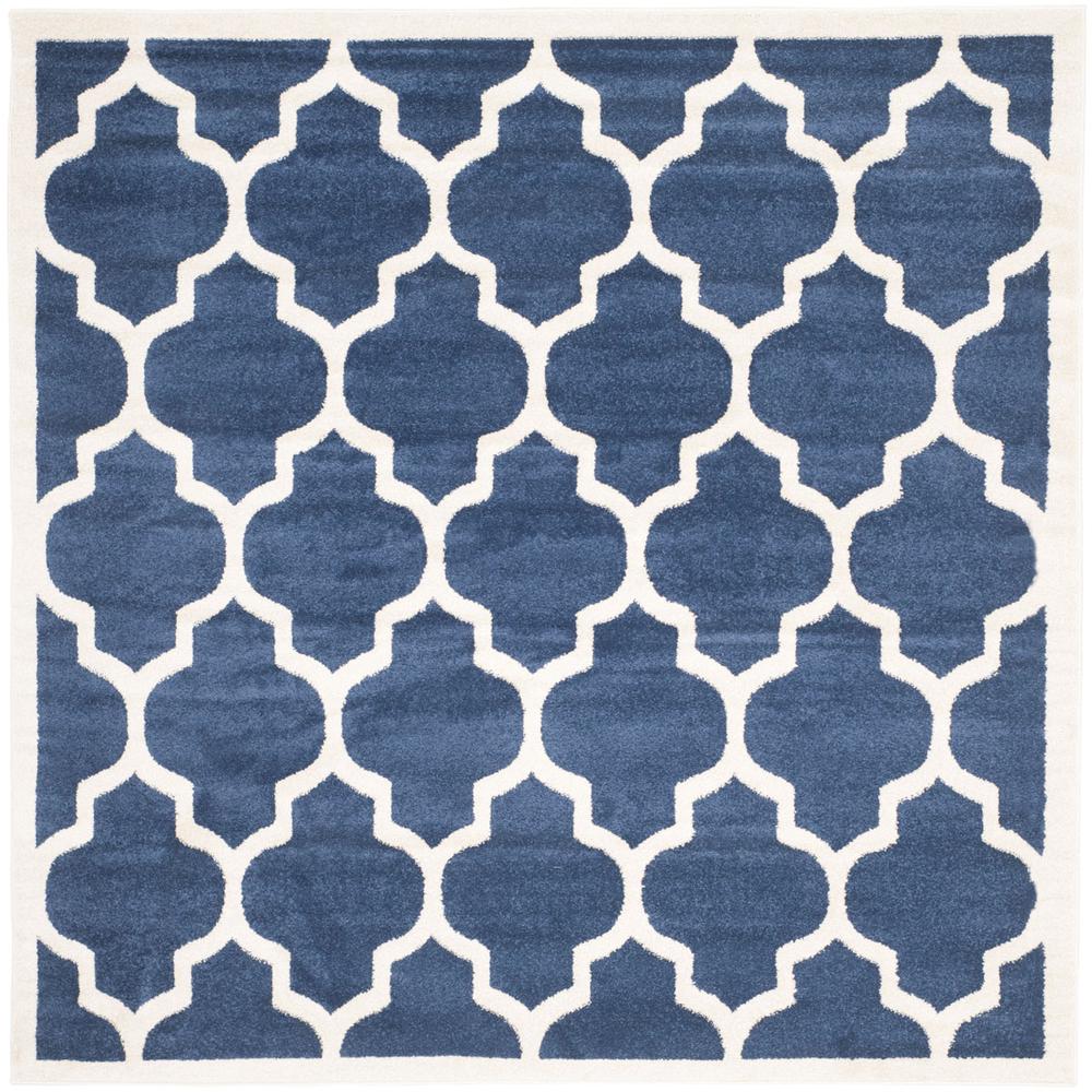 AMHERST, NAVY / BEIGE, 9' X 9' Square, Area Rug. Picture 1