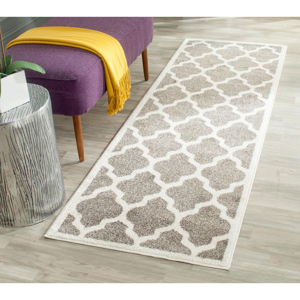 AMHERST, DARK GREY / BEIGE, 2'-3" X 15', Area Rug, AMT420R-215. Picture 1