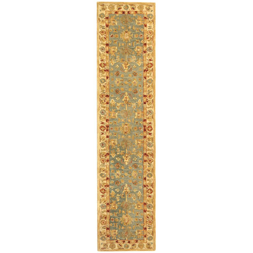 ANATOLIA, BLUE / IVORY, 2'-3" X 14', Area Rug. Picture 1