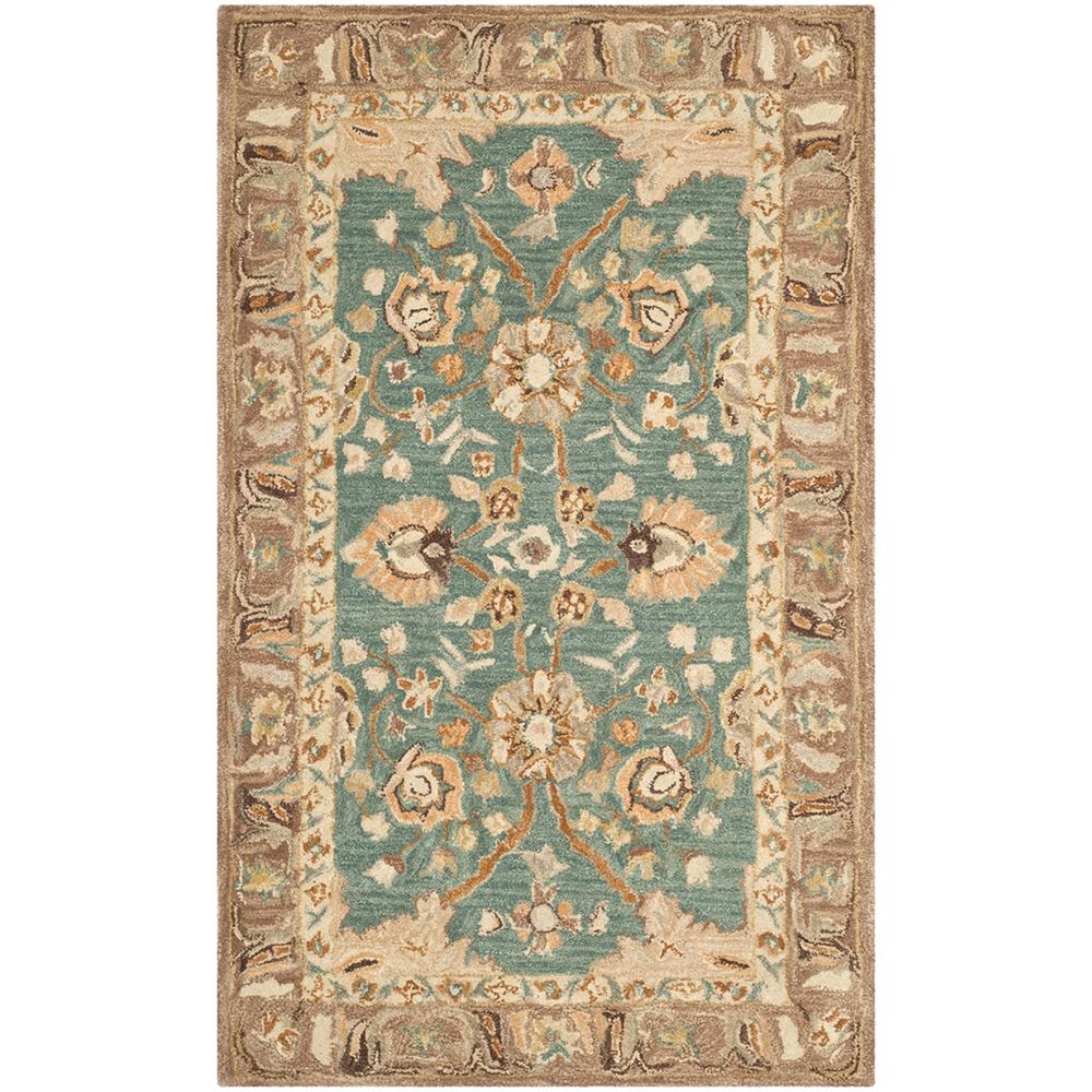 ANATOLIA, TEAL / CAMEL, 5' X 8', Area Rug. Picture 1