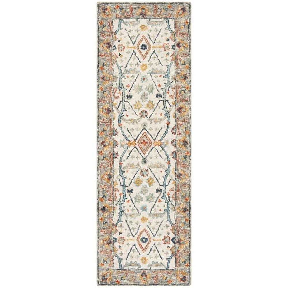 ASPEN, IVORY / BLUE, 2'-3" X 7', Area Rug, APN308A-27. Picture 1