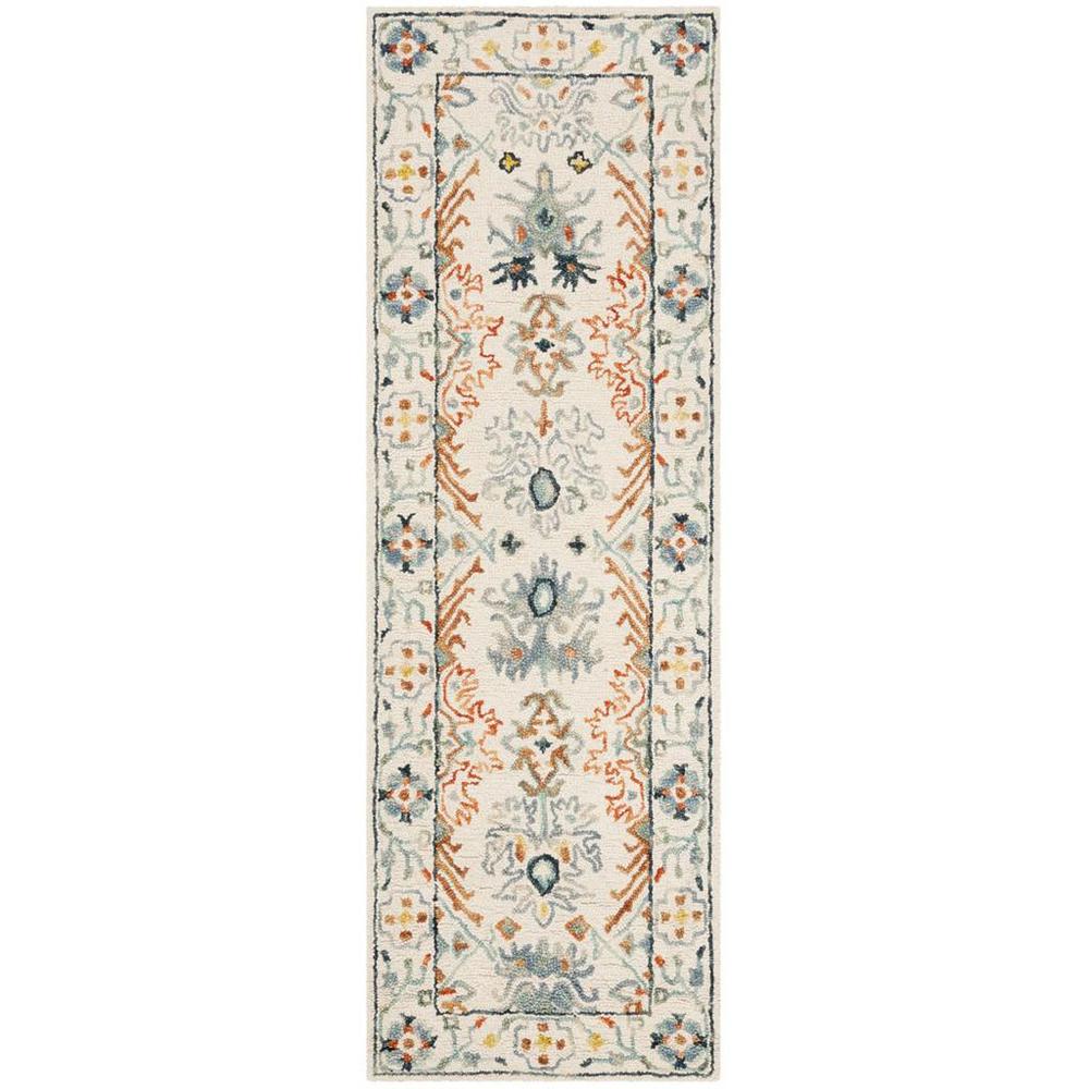 ASPEN, IVORY / BLUE, 2'-3" X 7', Area Rug, APN310A-27. Picture 1