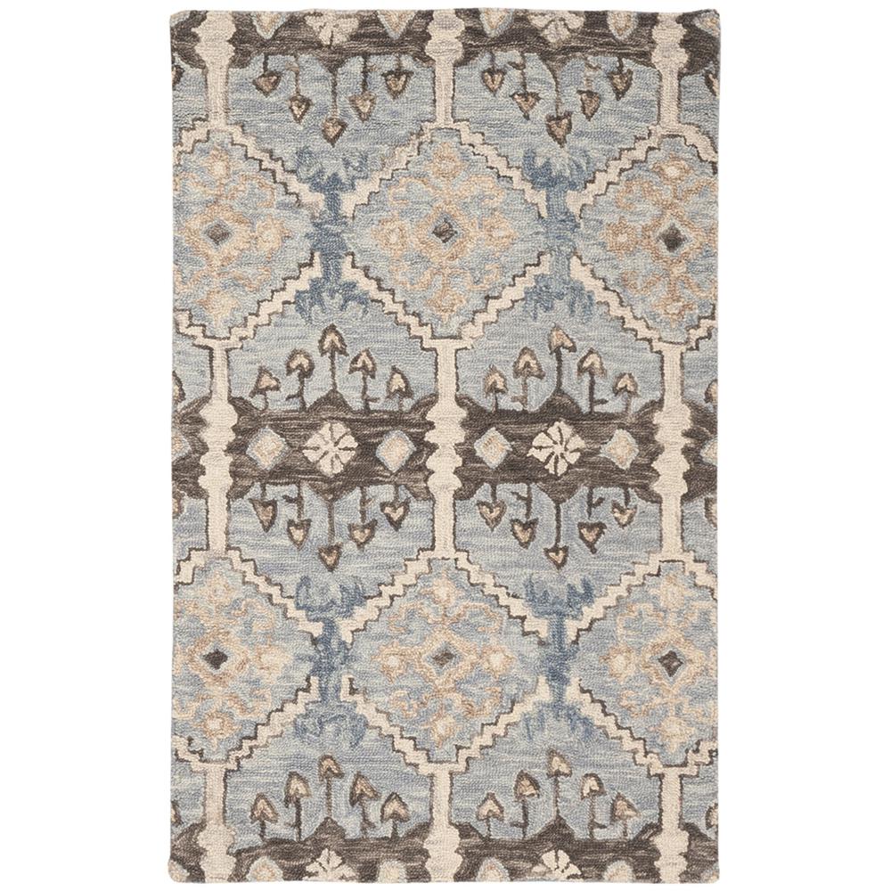 ASPEN, LIGHT BLUE / CREAM, 4' X 6', Area Rug. Picture 1
