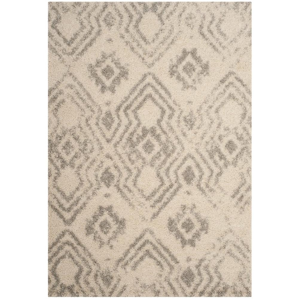 ARIZONA SHAG, IVORY / GREY, 6'-7" X 9'-2", Area Rug, ASG746G-7. Picture 1
