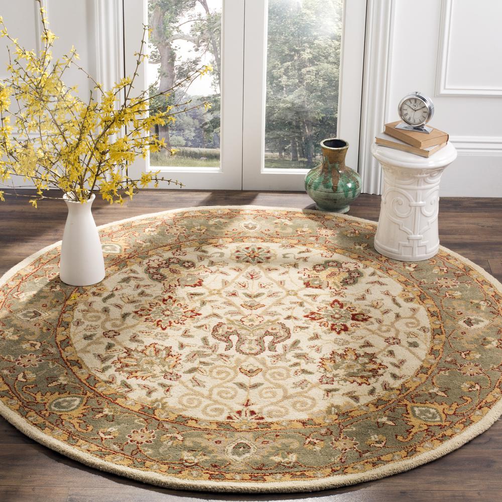 ANTIQUITY, IVORY, 6' X 6' Round, Area Rug, AT21F-6R. Picture 2
