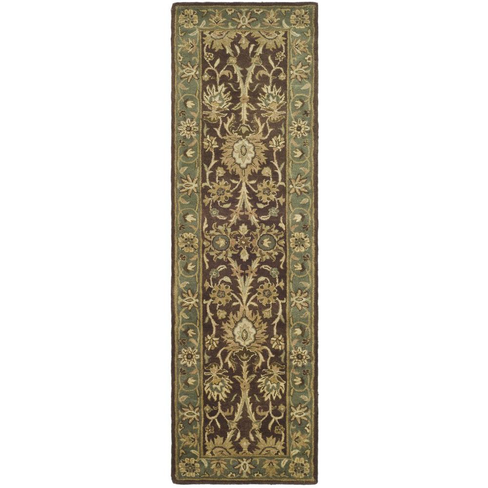 ANTIQUITY, CHOCOLATE / BLUE, 2'-3" X 4', Area Rug. Picture 1