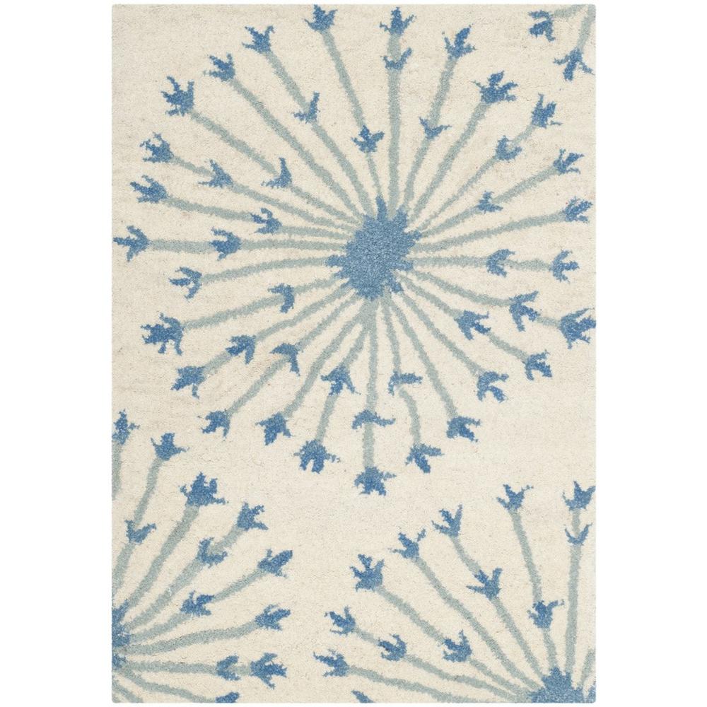 BELLA, BEIGE / BLUE, 4' X 6', Area Rug, BEL123B-4. Picture 1