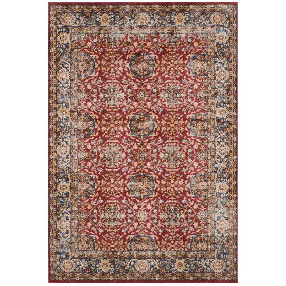 BIJAR, RED / ROYAL, 6'-7" X 9', Area Rug, BIJ632R-6. Picture 1