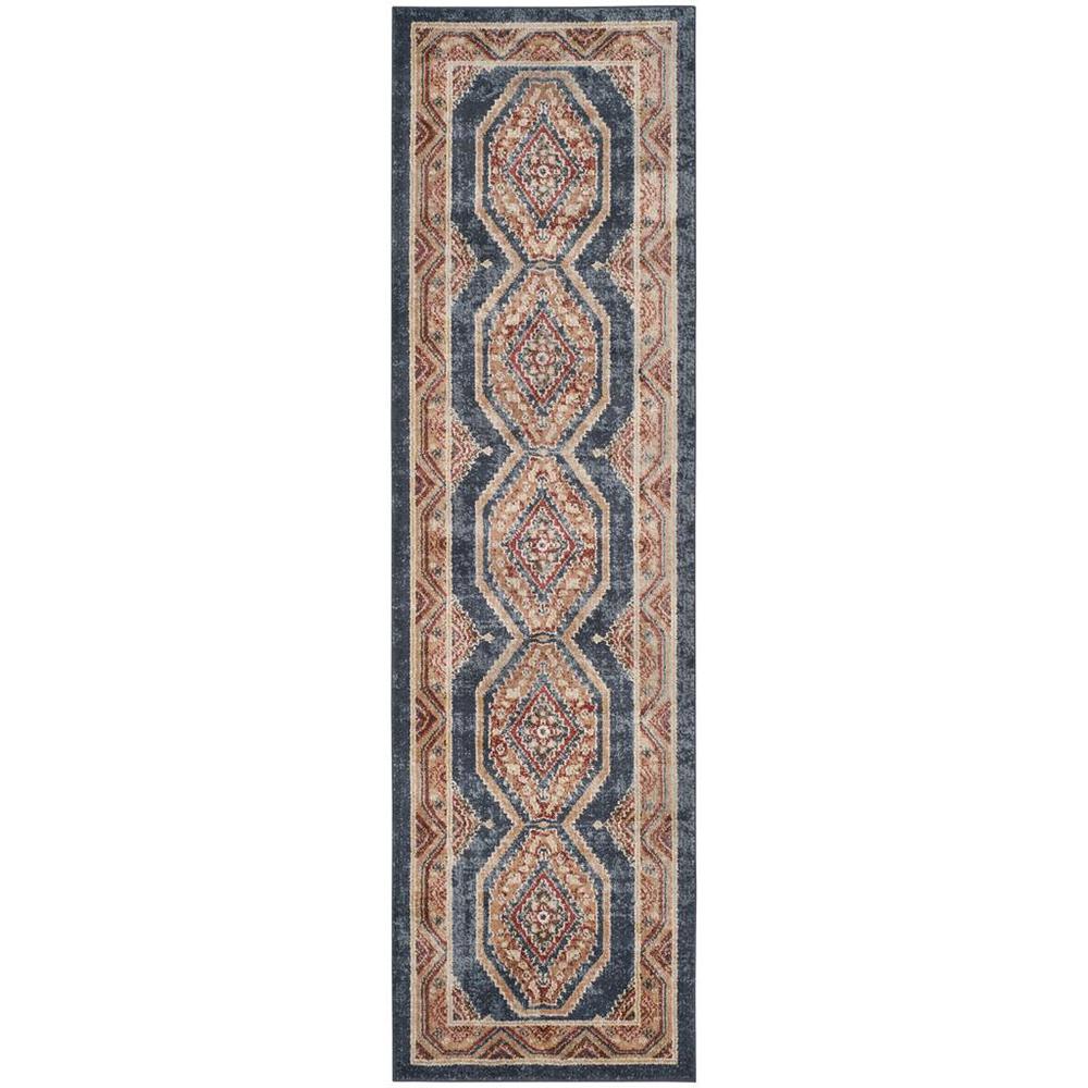 BIJAR, ROYAL / RUST, 2'-3" X 6', Area Rug. Picture 1