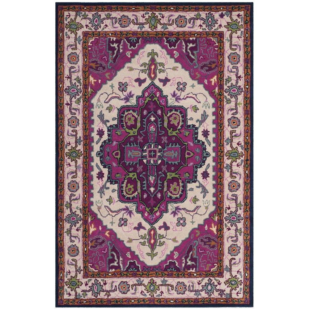 Bellagio, IVORY / PINK, 4' X 6', Area Rug, BLG541A-4. Picture 1