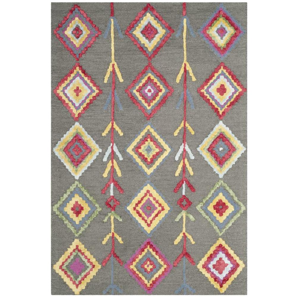 Bellagio, DARK GREY / MULTI, 4' X 6', Area Rug, BLG551A-4. Picture 1