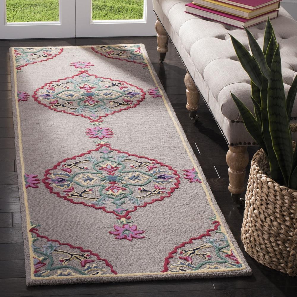 Bellagio, DARK GREY / MULTI, 2'-3" X 9', Area Rug. Picture 1