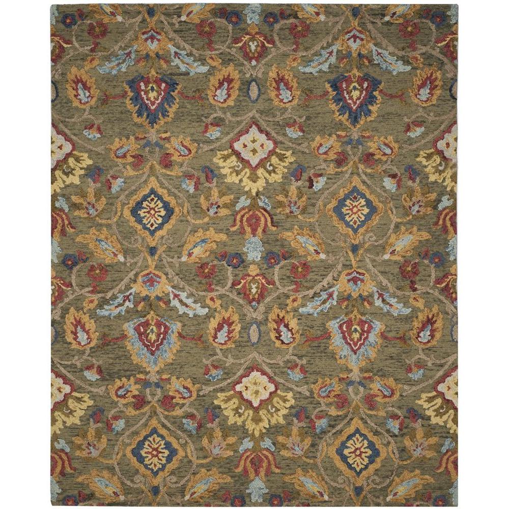BLOSSOM, GREEN / MULTI, 8'-9" X 12', Area Rug. Picture 1