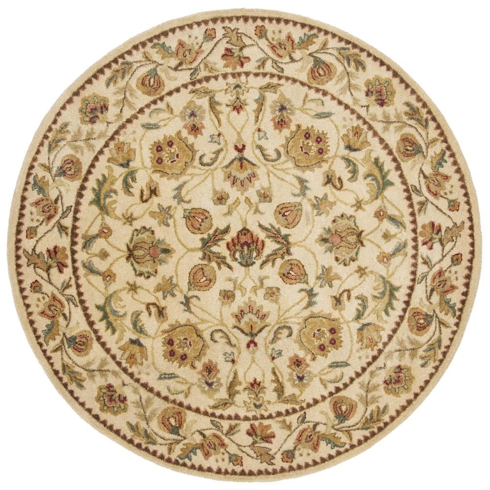 BERGAMA, IVORY / IVORY, 8' X 8' Round, Area Rug. Picture 1
