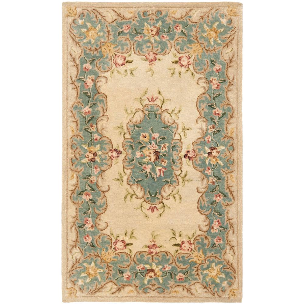 BERGAMA, IVORY / LIGHT BLUE, 4' X 6', Area Rug. Picture 1
