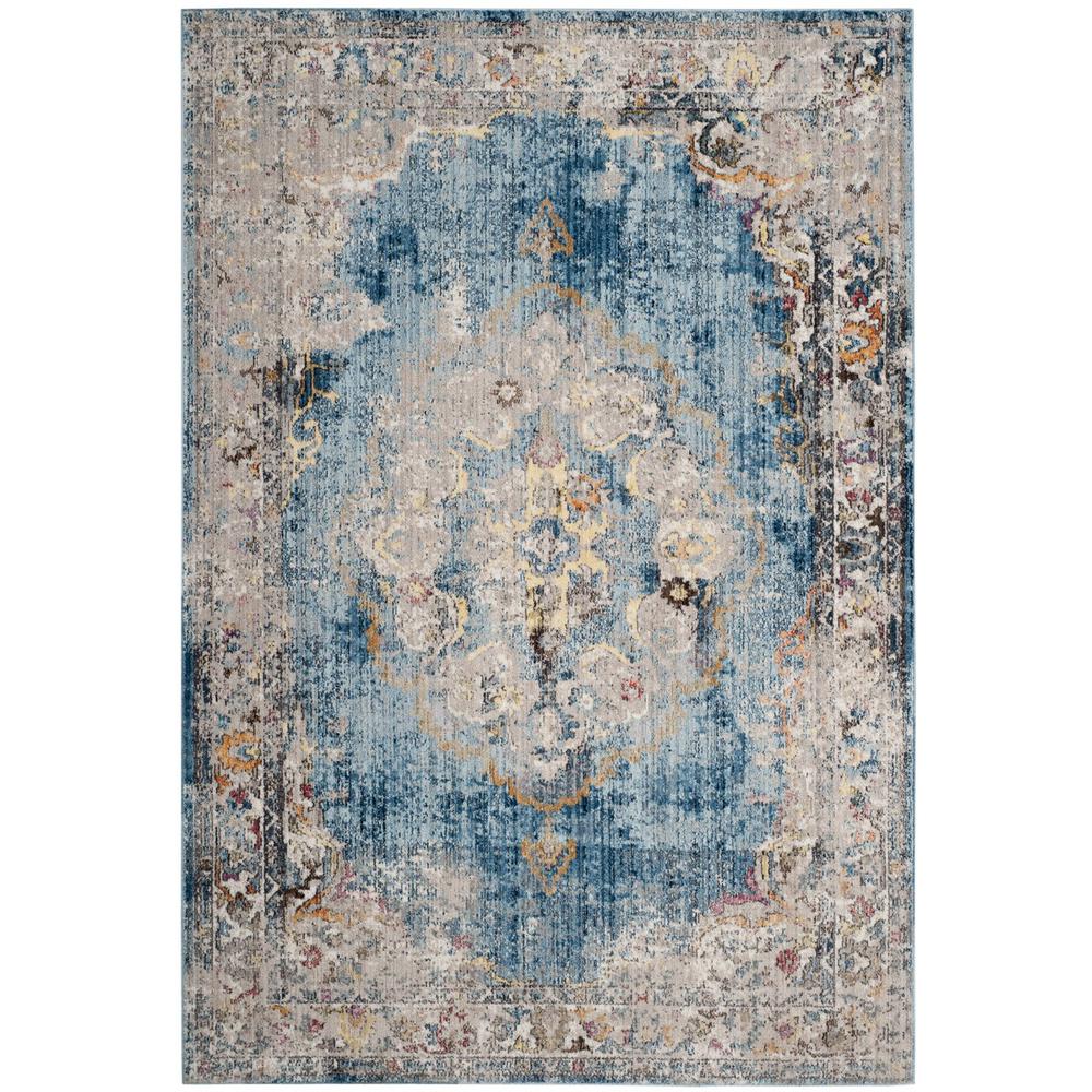BRISTOL, BLUE / LIGHT GREY, 6' X 9', Area Rug, BTL343C-6. Picture 1