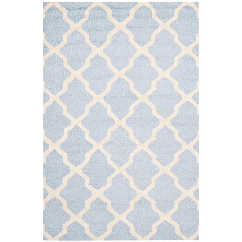 CAMBRIDGE, LIGHT BLUE / IVORY, 6' X 9', Area Rug, CAM121A-6. Picture 1