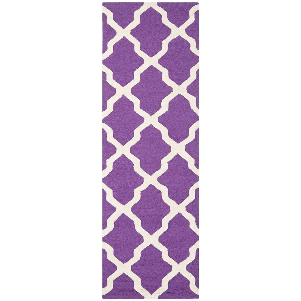 CAMBRIDGE, PURPLE / IVORY, 2'-6" X 4', Area Rug, CAM121K-24. Picture 1
