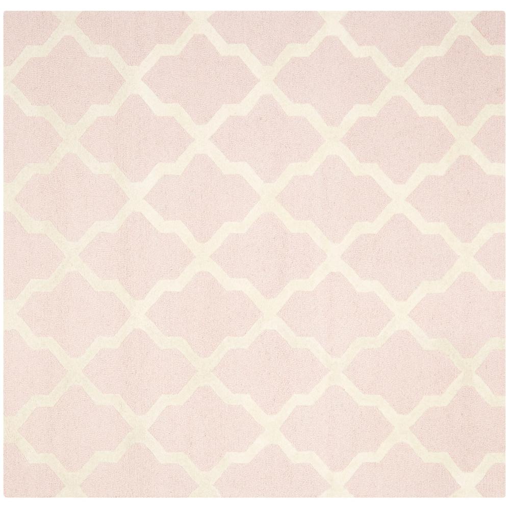 CAMBRIDGE, LIGHT PINK / IVORY, 8' X 8' Square, Area Rug, CAM121M-8SQ. Picture 1