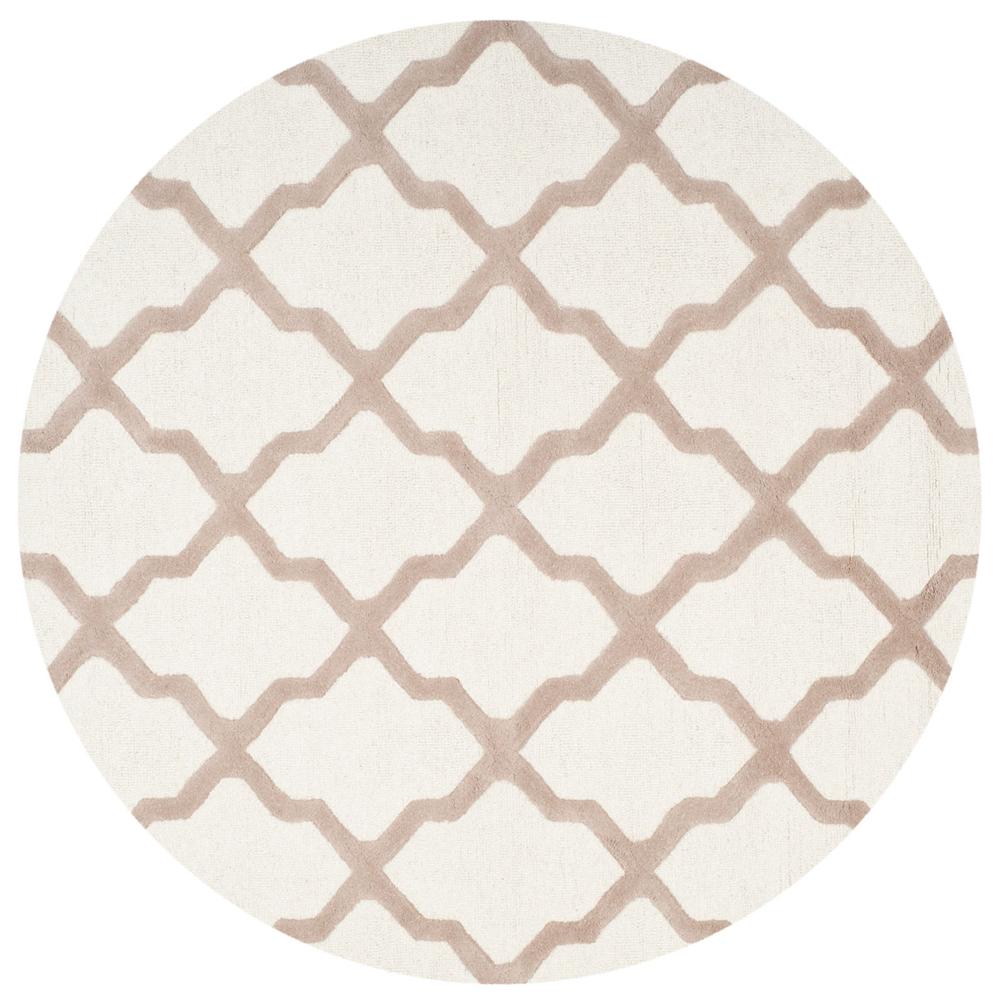 CAMBRIDGE, IVORY / BEIGE, 6' X 6' Round, Area Rug, CAM121P-6R. Picture 1