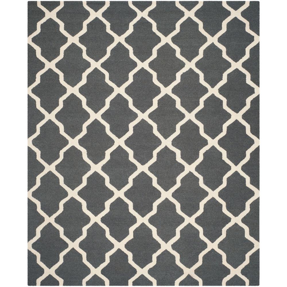 CAMBRIDGE, DARK GREY / IVORY, 8' X 10', Area Rug, CAM121X-8. Picture 1