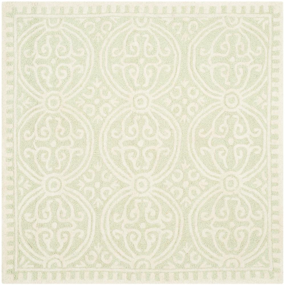 CAMBRIDGE, LIGHT GREEN / IVORY, 8' X 8' Square, Area Rug, CAM123B-8SQ. Picture 1