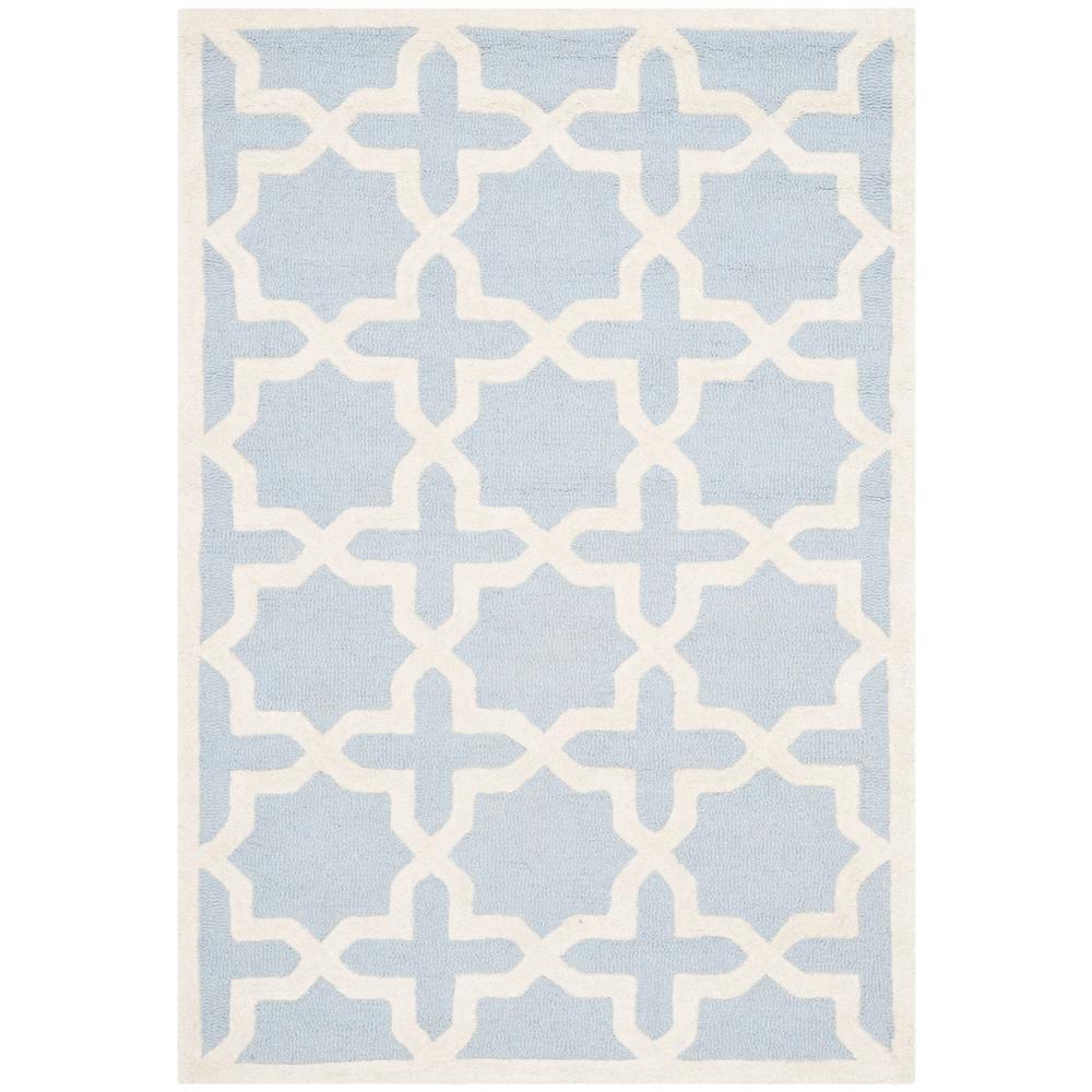 CAMBRIDGE, LIGHT BLUE / IVORY, 4' X 6', Area Rug, CAM125A-4. Picture 1