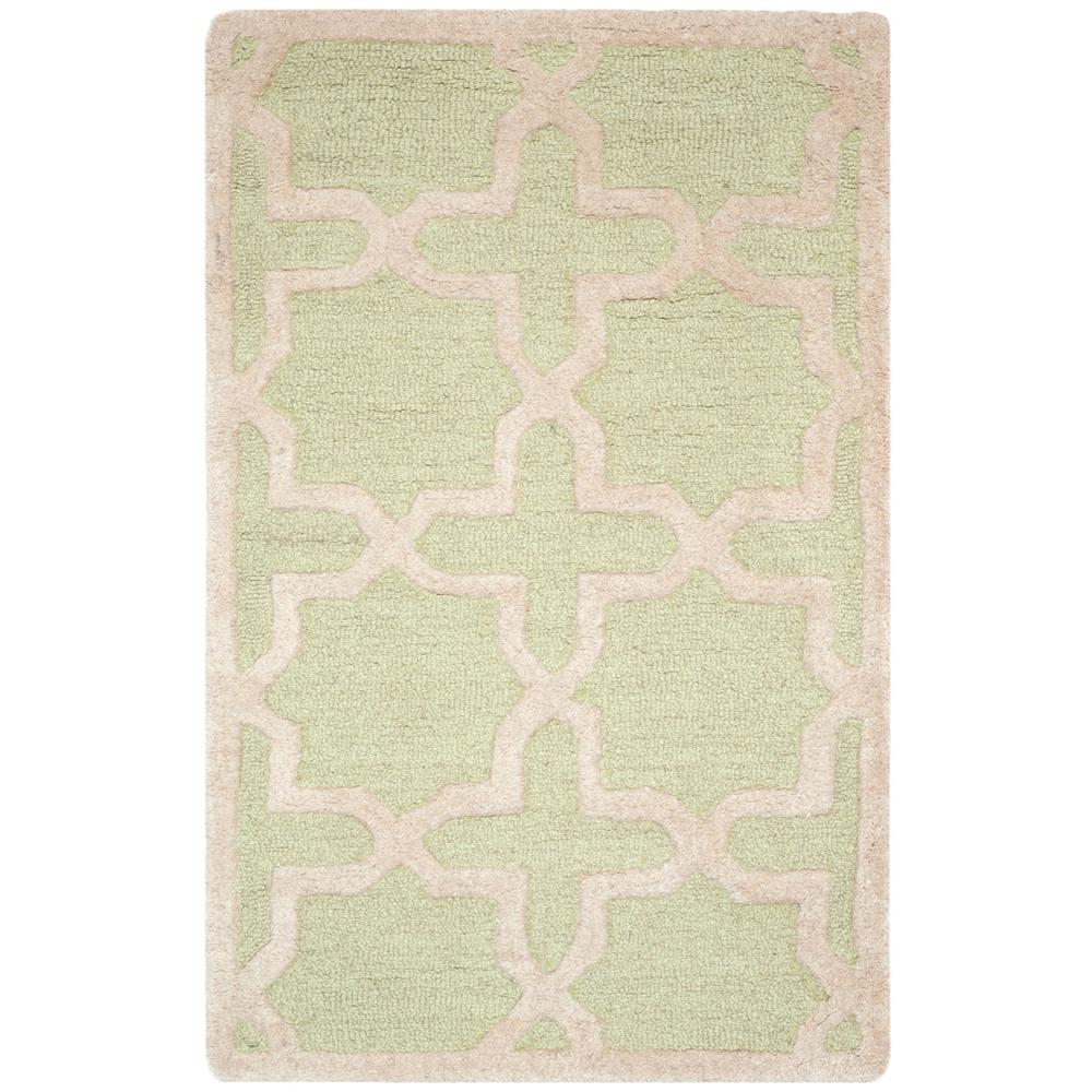 CAMBRIDGE, LIGHT GREEN / IVORY, 2'-6" X 12', Area Rug, CAM125B-212. Picture 1