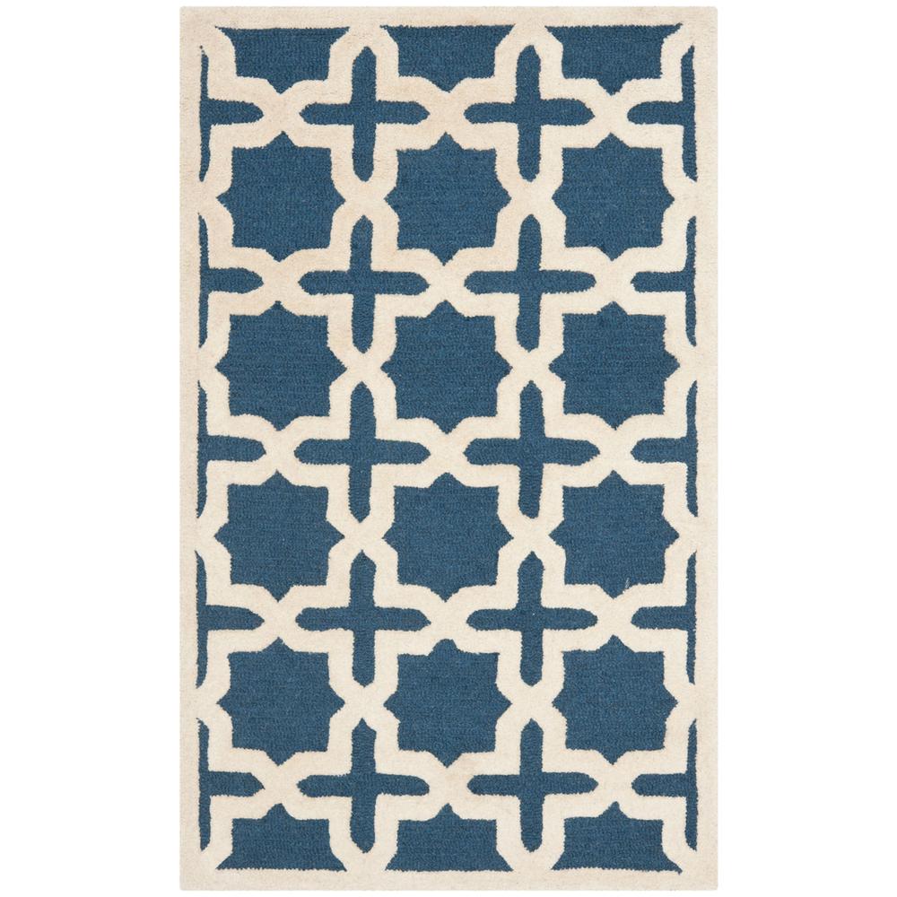 CAMBRIDGE, NAVY BLUE / IVORY, 4' X 6', Area Rug, CAM125G-4. Picture 1