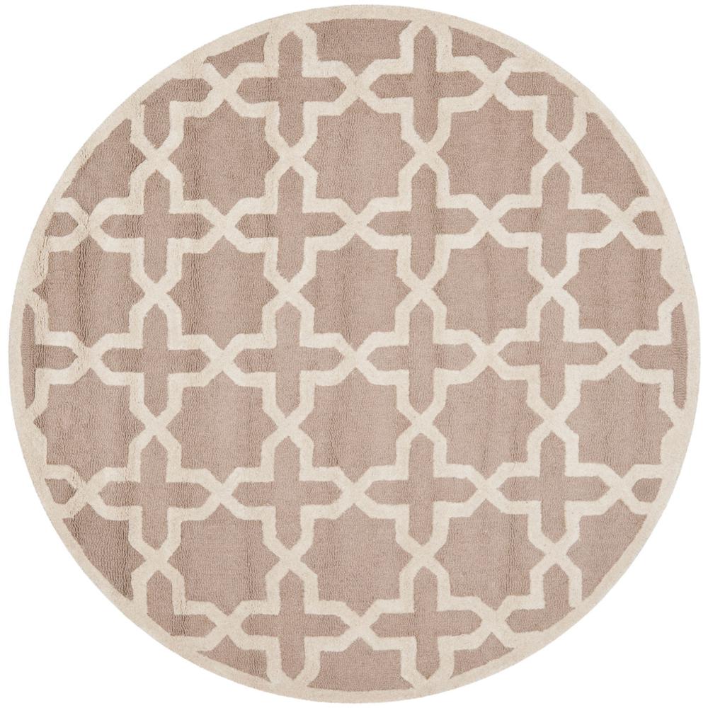 CAMBRIDGE, BEIGE / IVORY, 6' X 6' Round, Area Rug, CAM125J-6R. Picture 1
