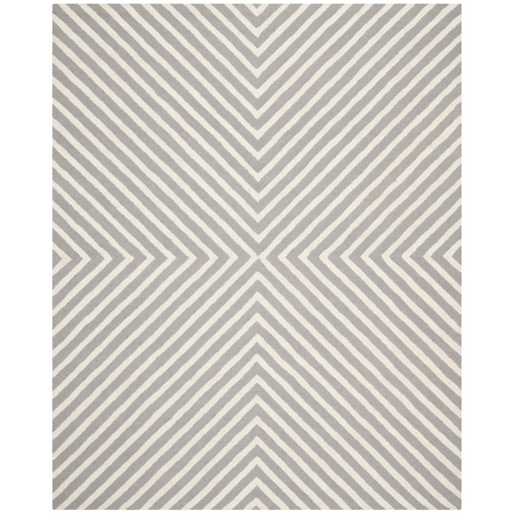 CAMBRIDGE, SILVER / IVORY, 8' X 10', Area Rug, CAM129D-8. Picture 1