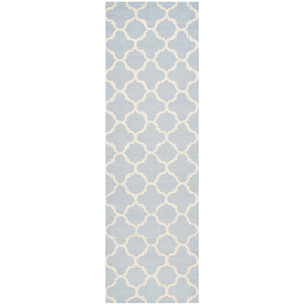 CAMBRIDGE, LIGHT BLUE / IVORY, 2'-6" X 4', Area Rug, CAM130A-24. Picture 1