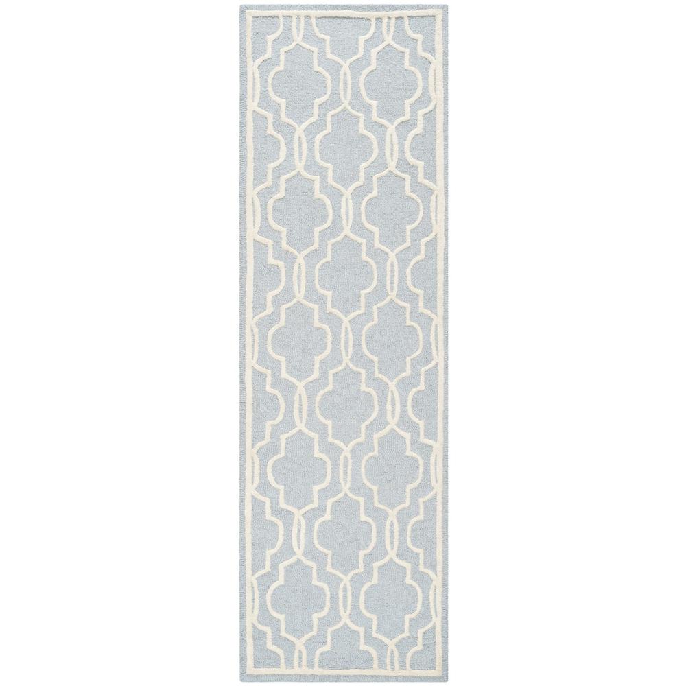 CAMBRIDGE, LIGHT BLUE / IVORY, 2'-6" X 8', Area Rug, CAM131A-28. Picture 1