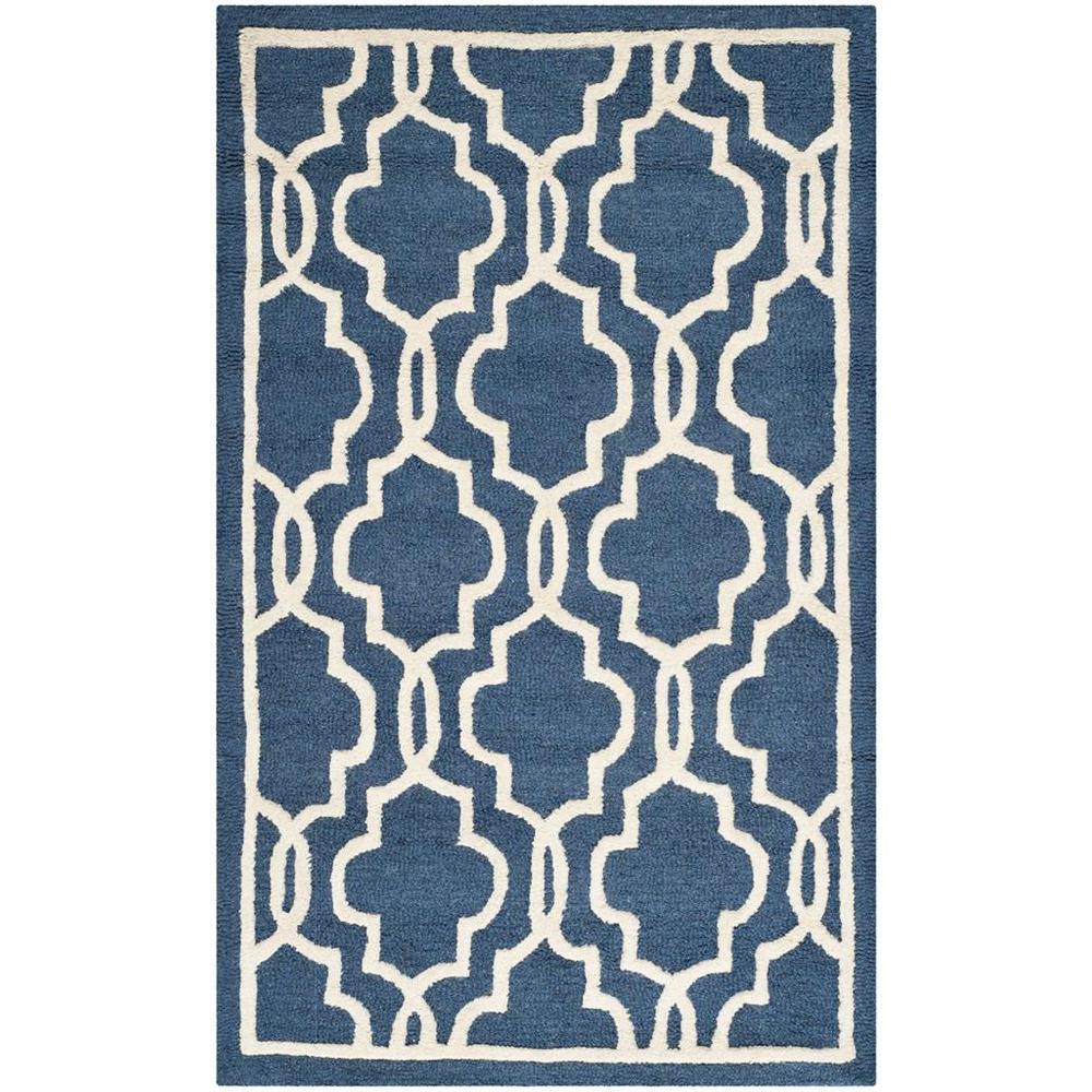 CAMBRIDGE, NAVY / IVORY, 4' X 6', Area Rug, CAM131G-4. Picture 1