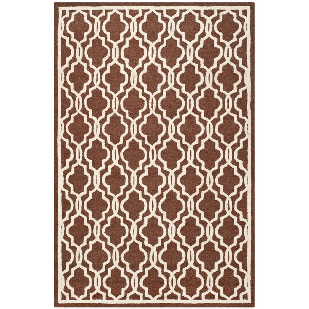 CAMBRIDGE, DARK BROWN / IVORY, 9' X 12', Area Rug, CAM131H-9. Picture 1