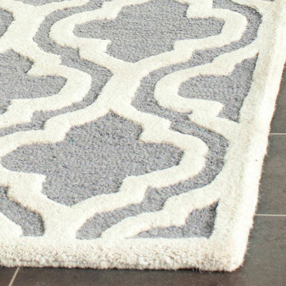 CAMBRIDGE, SILVER / IVORY, 2'-6" X 14', Area Rug, CAM132D-214. Picture 1