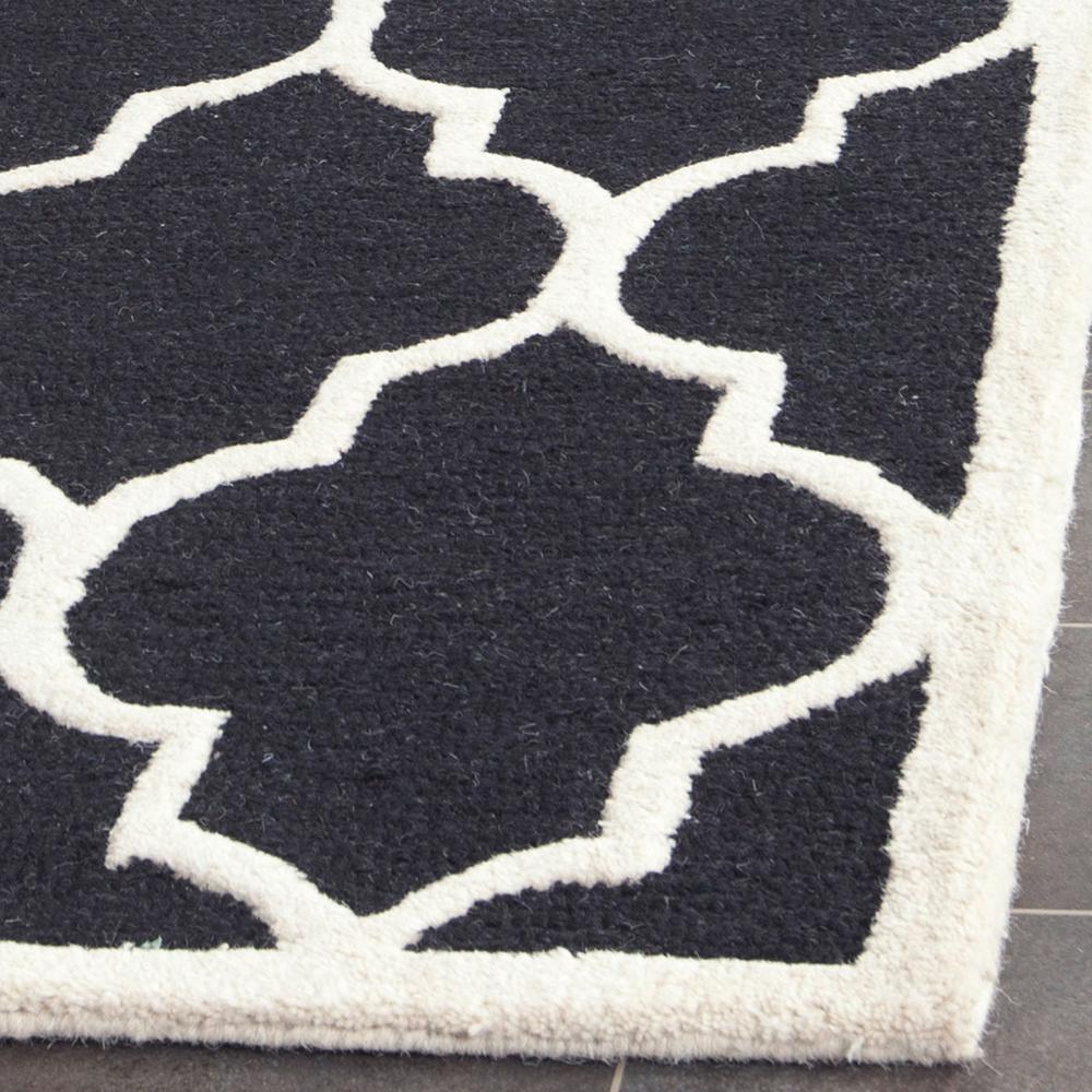 CAMBRIDGE, BLACK / IVORY, 2'-6" X 14', Area Rug, CAM134E-214. Picture 1