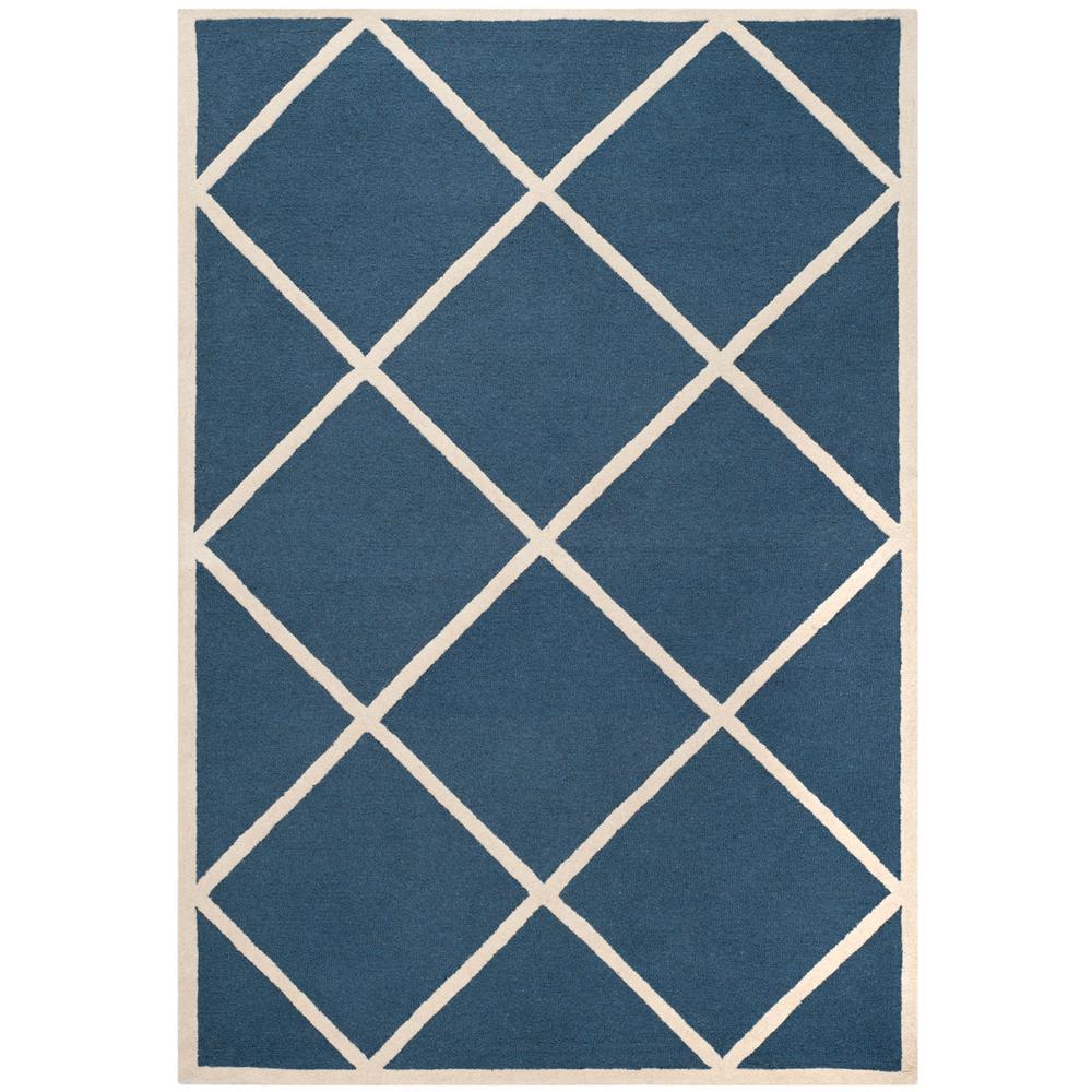 CAMBRIDGE, NAVY / IVORY, 6' X 9', Area Rug, CAM136G-6. Picture 1