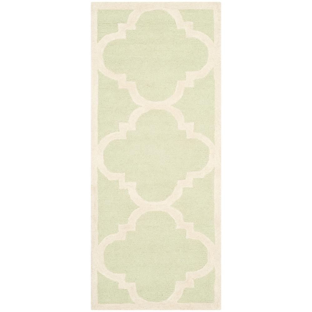 CAMBRIDGE, LIGHT GREEN / IVORY, 2'-6" X 4', Area Rug, CAM140B-24. Picture 1