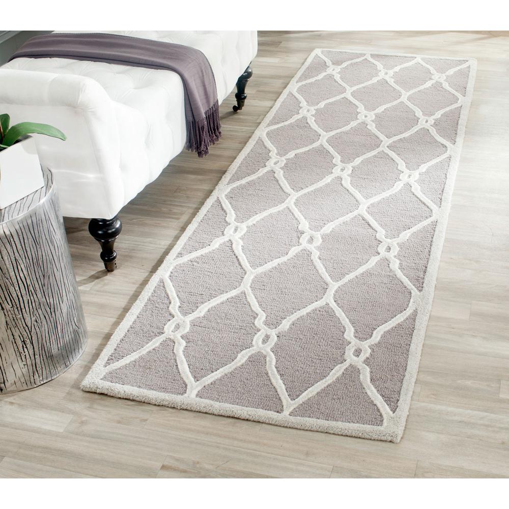 CAMBRIDGE, DARK GREY / IVORY, 2'-6" X 6', Area Rug, CAM352D-26. Picture 1