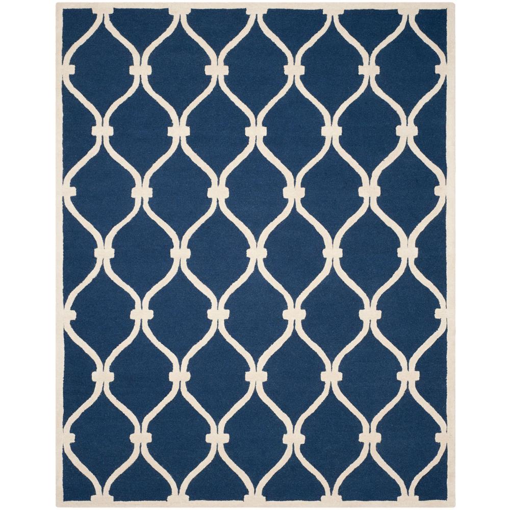 CAMBRIDGE, NAVY / IVORY, 8' X 10', Area Rug, CAM710M-8. Picture 1