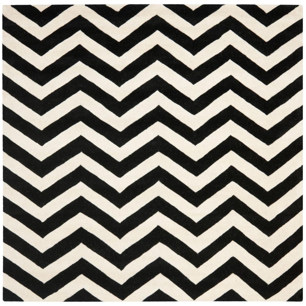 CHATHAM, IVORY / BLACK, 8'-9" X 8'-9" Square, Area Rug, CHT715A-9SQ. Picture 1